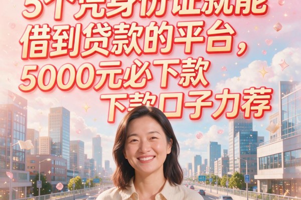 5个凭身份证就能借到贷款的平台，5000元必下款口子力荐