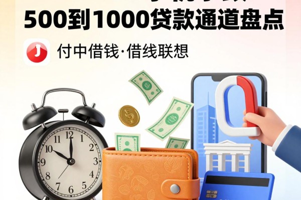 急用钱必看！2026手机小额500到1000贷款通道盘点，这5个借钱APP要求不高