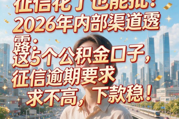 征信花了也能批！2026年内部渠道透露：这5个公积金口子，征信逾期要求不高，下款稳！