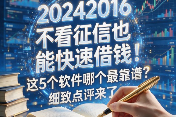 不看征信也能快速借钱！这5个软件哪个最靠谱？细致点评来了