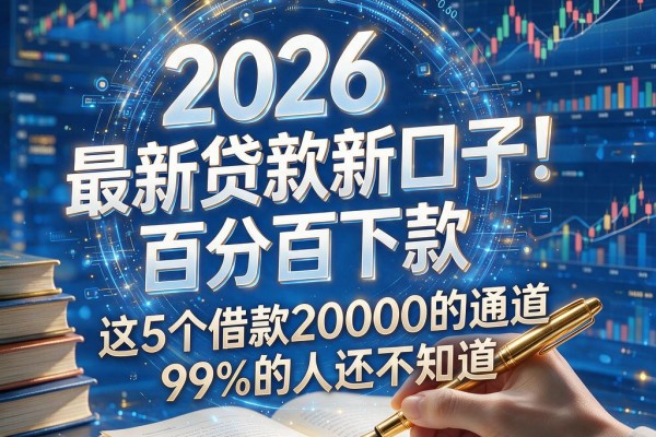 2026最新贷款新口子!百分百下款,这5个借款20000的通道99%的人还不知道