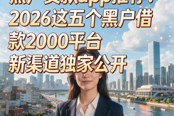 黑户贷款app推荐!2026这五个黑户借款2000平台新渠道独家公开