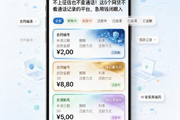 不上征信也不查通话！这5个网贷不看通话记录的平台，急用钱闭眼入