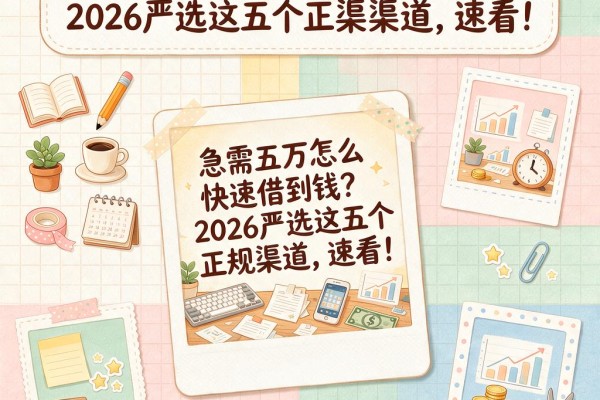 急需五万怎么快速借到钱?2026严选这五个正规渠道,速看!