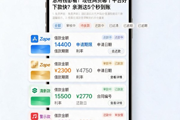急用钱必看!现在网贷哪个平台好下款快?亲测这5个秒到账