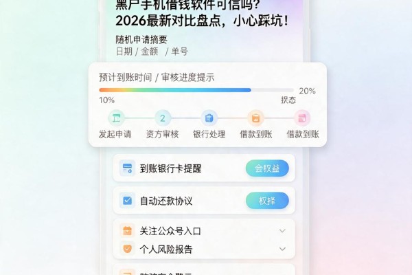 黑户手机借钱软件可信吗?2026最新对比盘点,小心踩坑!