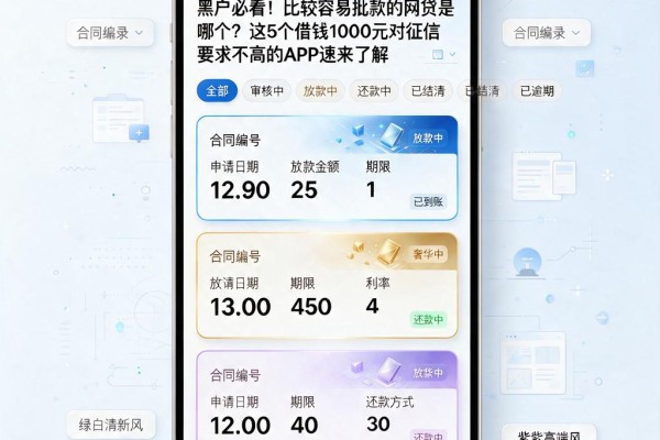 黑户必看!比较容易批款的网贷是哪个?这5个借钱1000元对征信要求不高的APP速来了解