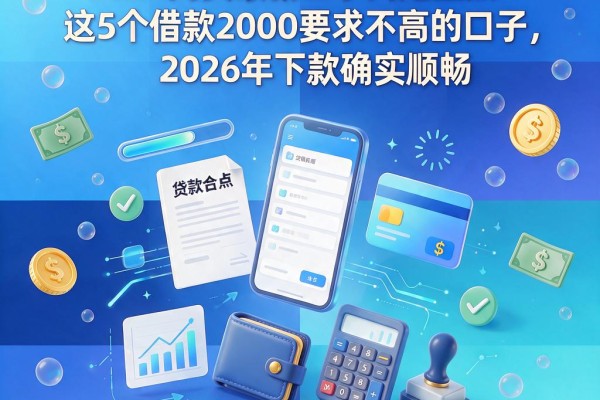2026网贷最新口子高炮盘点!这5个借款2000要求不高的口子,2026年下款确实顺畅