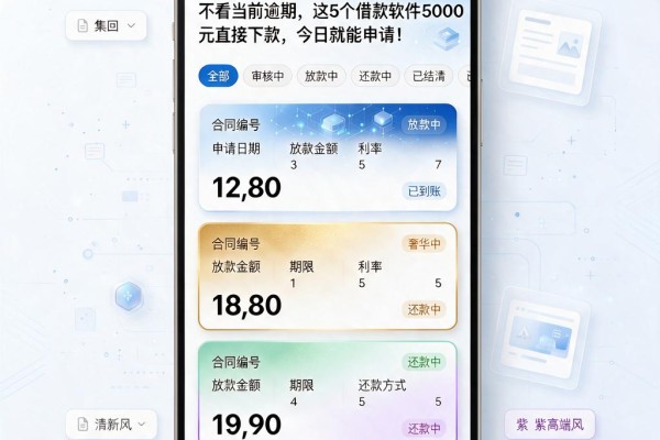 不看当前逾期,这5个借款软件5000元直接下款,今日就能申请!