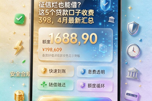 征信黑、征信不好、征信烂也能借?这5个贷款口子收费398,4月最新汇总