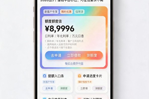 黑户也能下款的黑户贷款app盘点！2026这5个借钱平台秒过、对征信要求不高