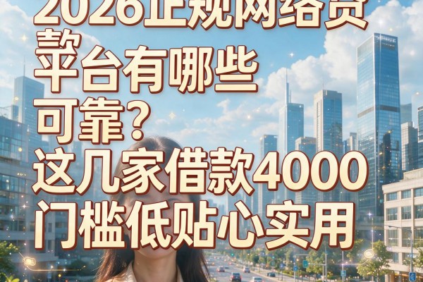 2026正规网络贷款平台有哪些可靠?这几家借款4000门槛低贴心实用