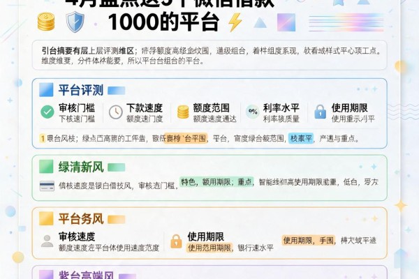 微信上可以借钱的软件有哪些?4月盘点这5个微信借款1000的平台