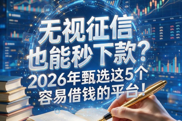 无视征信也能秒下款?2026年甄选这5个容易借钱的平台!