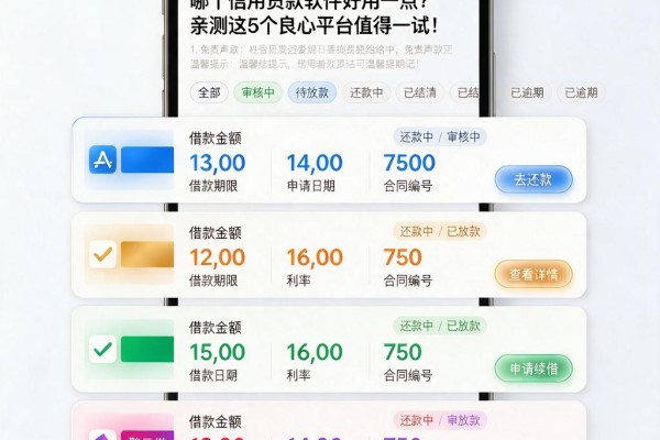 哪个信用贷款软件好用一点?亲测这5个良心平台值得一试!