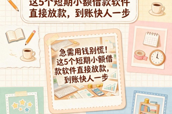 急需用钱别慌!这5个短期小额借款软件直接放款,到账快人一步