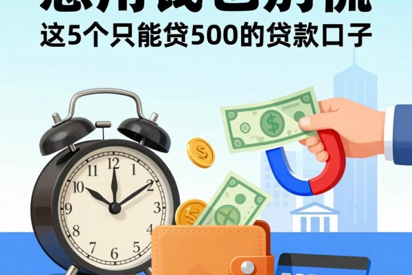 急用钱也别慌！这5个只能贷500的贷款口子，救急秒到账
