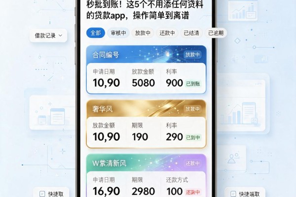 秒批到账!这5个不用添任何资料的贷款app,操作简单到离谱