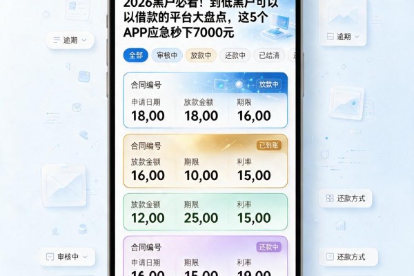 2026黑户必看!到低黑户可以借款的平台大盘点,这5个APP应急秒下7000元