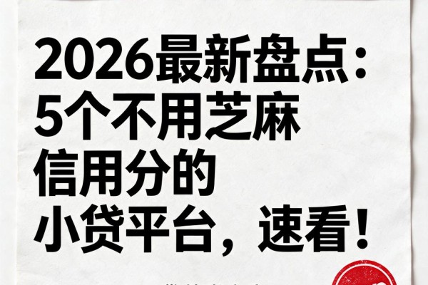 2026最新盘点:5个不用芝麻信用分的小贷平台,速看!