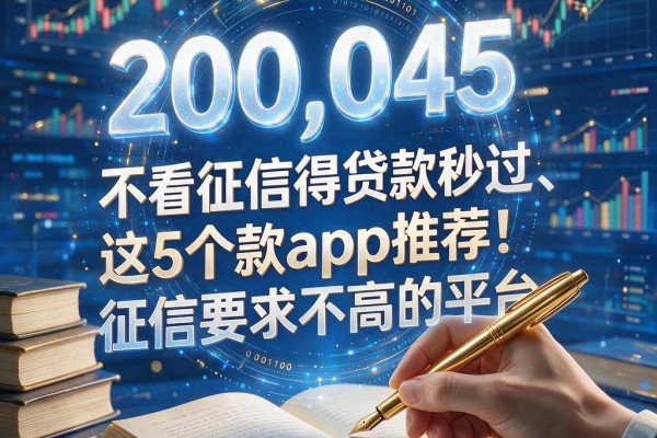 不看征信得贷款app推荐!这5个借款秒过、征信要求不高的平台,日常周转超适配