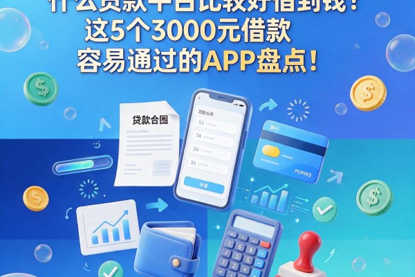 急用钱必看！什么贷款平台比较好借到钱？这5个3000元借款容易通过的APP盘点