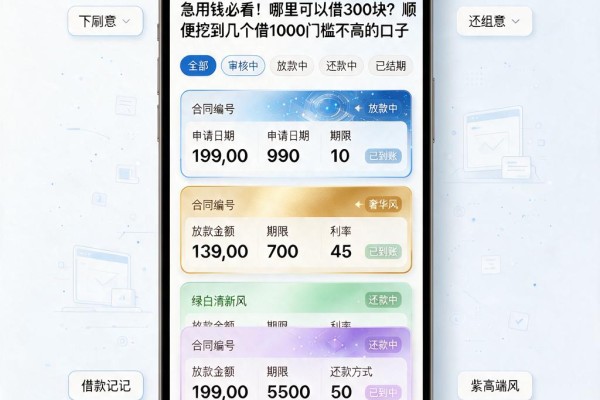 急用钱必看！哪里可以借300块？顺便挖到几个借1000门槛不高的口子