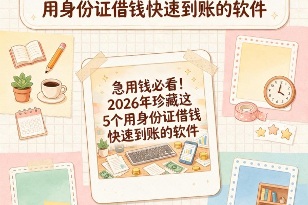 急用钱必看!2026年珍藏这5个用身份证借钱快速到账的软件