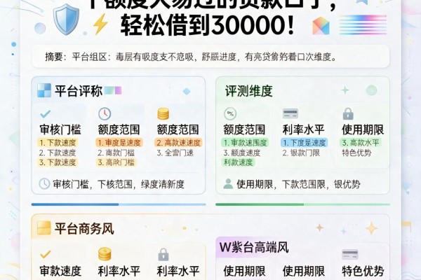 2026隐藏福利！盘点几个额度大易过的贷款口子，轻松借到30000