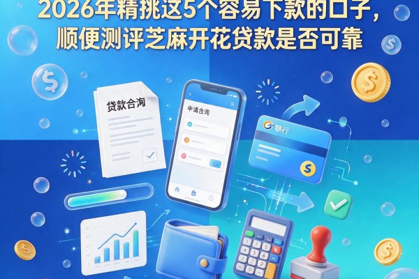 第一次申请什么网贷必过?2026年精挑这5个容易下款的口子,顺便测评芝麻开花贷款是否可靠
