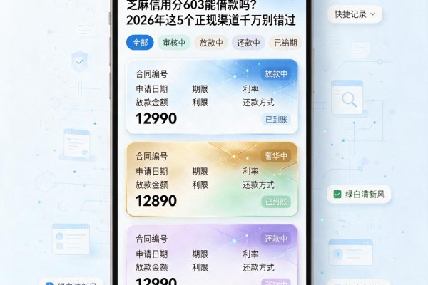 芝麻信用分603能借款吗?2026年这5个正规渠道千万别错过