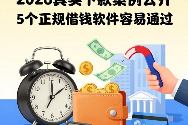 黑户必看!2026真实下款案例公开,这5个正规借钱软件容易通过,无视征信也能借2000