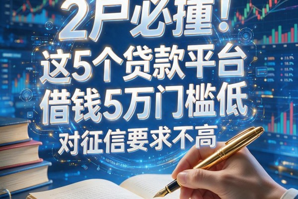 黑户必看!这5个贷款平台借钱5万门槛低,对征信要求不高急需时很有帮助