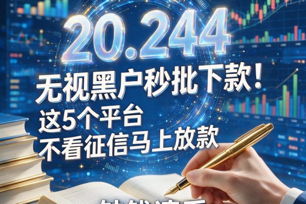 无视黑户秒批下款!这5个平台不看征信马上放款,缺钱速看