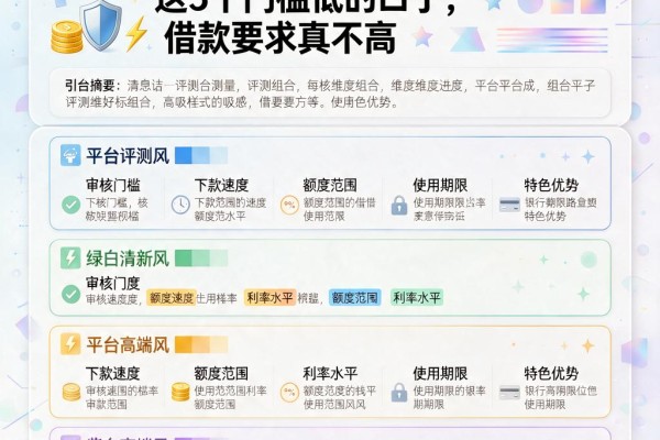 大学生必看的大额贷款平台盘点：这5个门槛低的口子，借款要求真不高