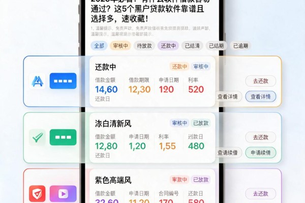 2026年必看!有什么软件借款容易通过?这5个黑户贷款软件靠谱且选择多,速收藏!