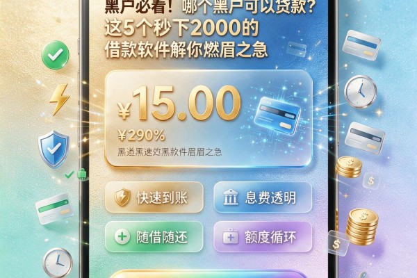 黑户必看!哪个黑户可以贷款?这5个秒下2000的借款软件解你燃眉之急