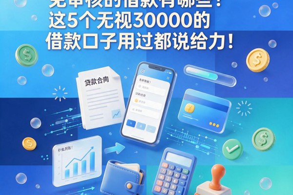 秒批到账!免审核的借款有哪些?这5个无视30000的借款口子用过都说给力