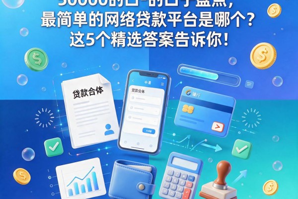 黑户必看!2026无视征信借款50000的口子盘点,最简单的网络贷款平台是哪个?这5个精选答案告诉你