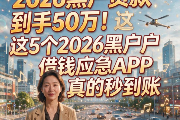 2026黑户贷款到手50万!这5个2026黑户借钱应急APP真的秒到账