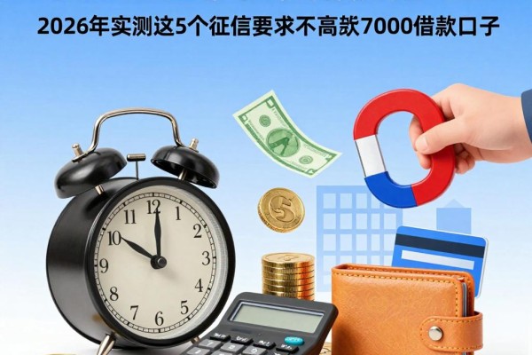 不看征信秒批贷款真存在?2026年实测这5个征信要求不高的7000借款口子,靠谱下款快!