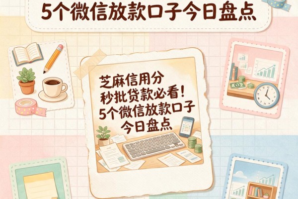 芝麻信用分秒批贷款必看!5个微信放款口子今日盘点