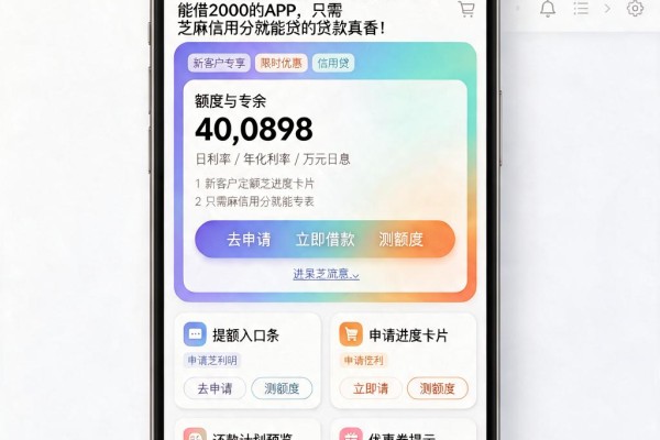 2026行业主推！盘点几家无视芝麻分也能借2000的APP，只需芝麻信用分就能贷的贷款真香