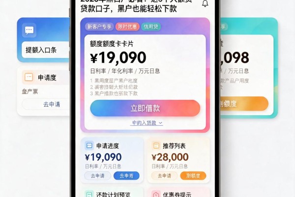 2026年黑白户必看！这5个大额贷款口子，黑户也能轻松下款