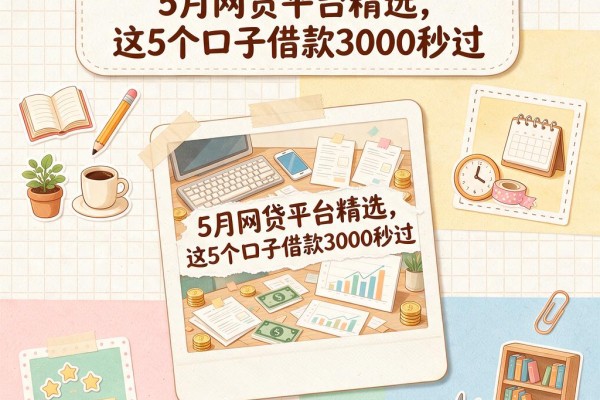 无视征信!额度大!5月网贷平台精选,这5个口子借款3000秒过