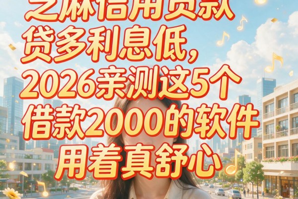 芝麻信用贷款贷多利息低,2026亲测这5个借款2000的软件用着真舒心