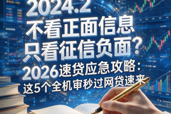 不看正面信息只看征信负面？2026速贷应急攻略：这5个全机审秒过网贷速来