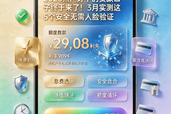 2026黑户好下的贷款口子终于来了!3月实测这5个安全无需人脸验证