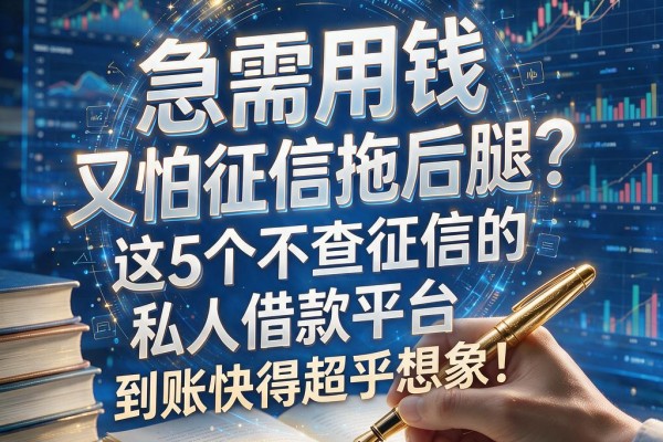 急需用钱又怕征信拖后腿？这5个不查征信的私人借款平台，到账快得超乎想象！
