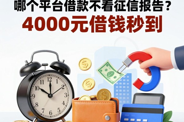 2026最新盘点：哪个平台借款不看征信报告？这5个无视征信的口子，4000元借钱秒到！